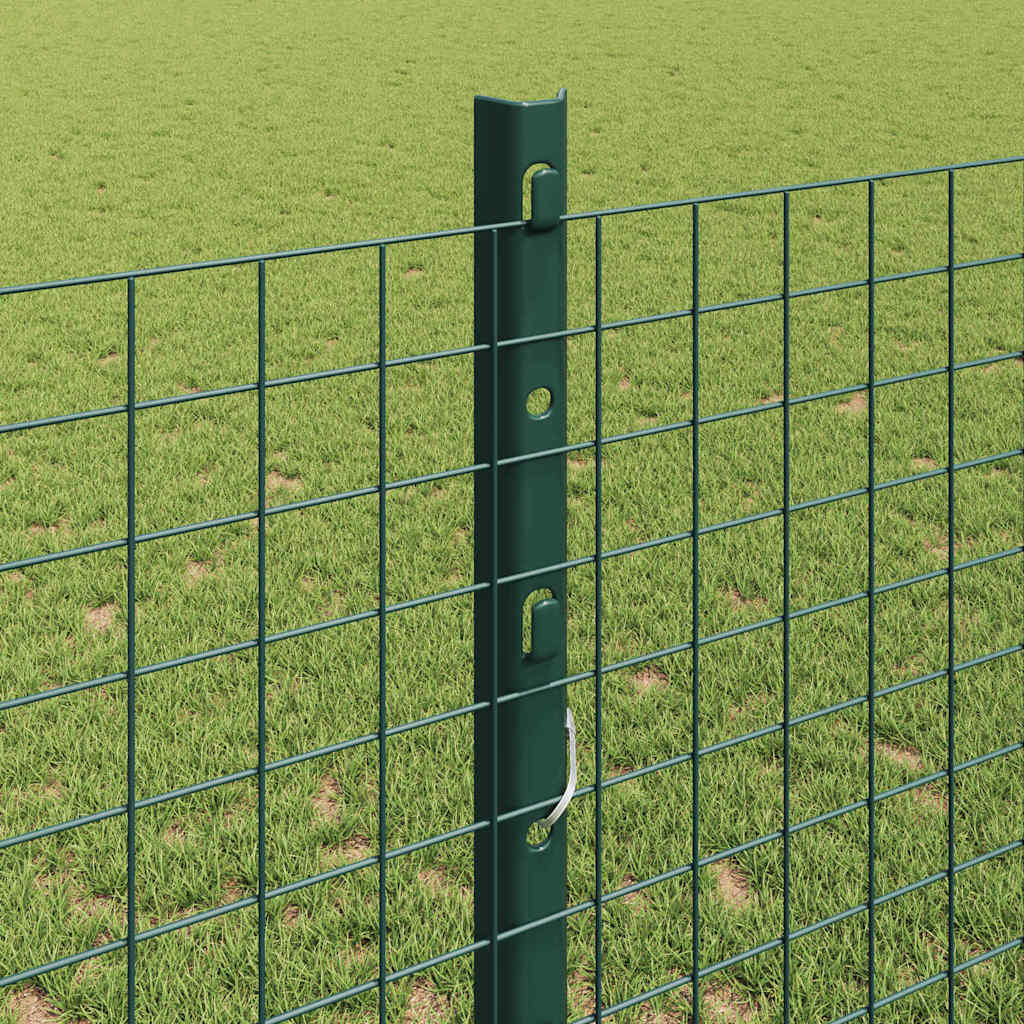 Fence with Post Green 1.2 x 10 m Steel and PVC