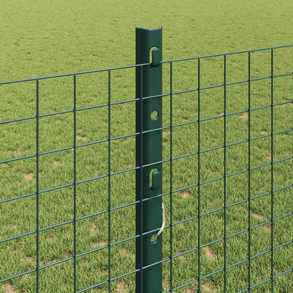 Fence with Post Green 1.2 x 10 m Steel and PVC