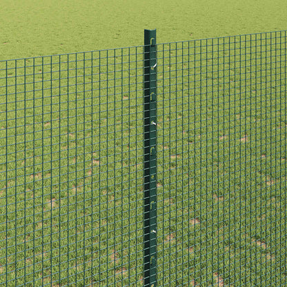 Fence with Post Green 1.4 x 10 m Steel and PVC