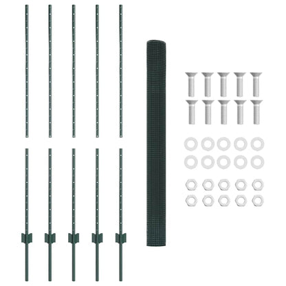 Fence with Post Green