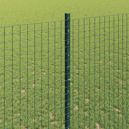 Fence with Post Green 1.4 x 10 m Steel and PVC