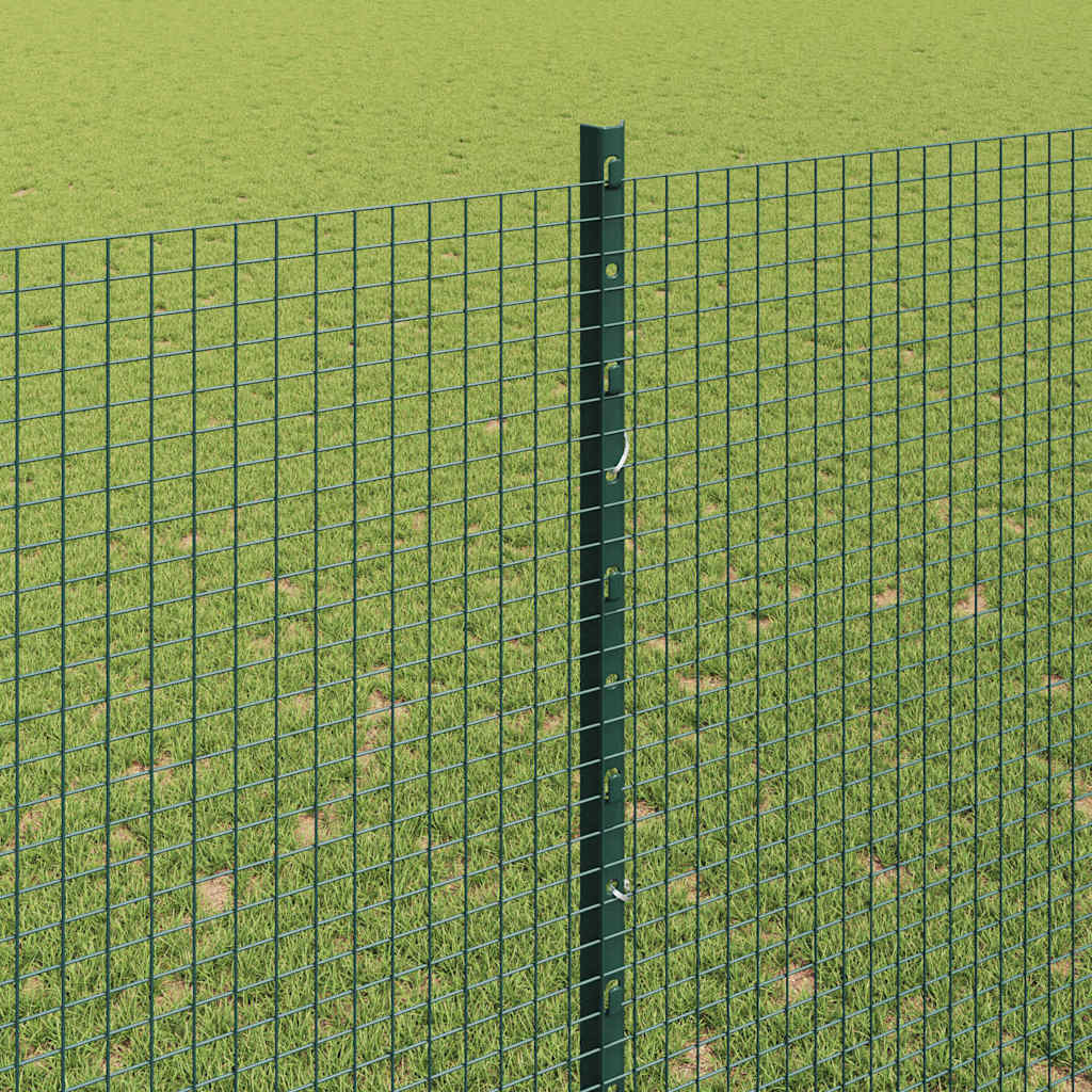 Welded Wire Fence with Post 10 x 1.6 m (W x H) PVC-Coated Steel