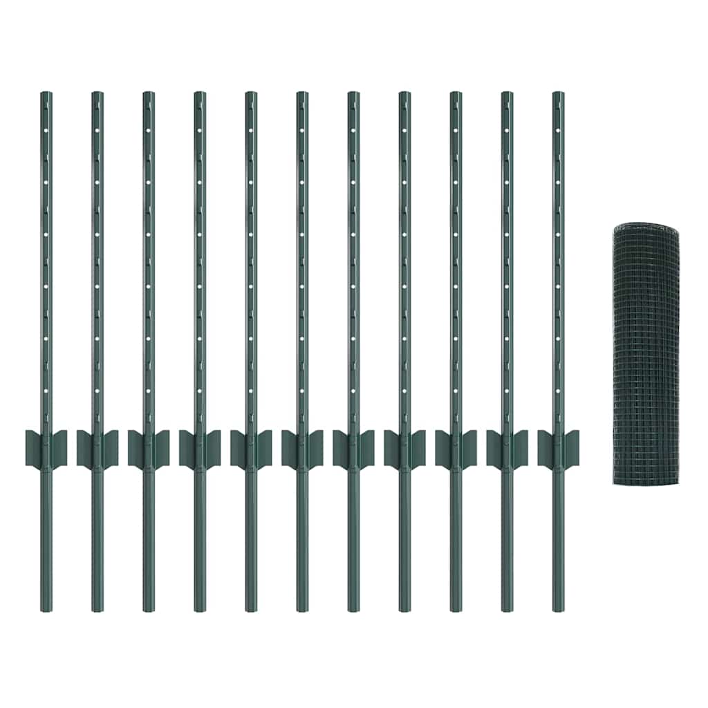Fence with Post Green