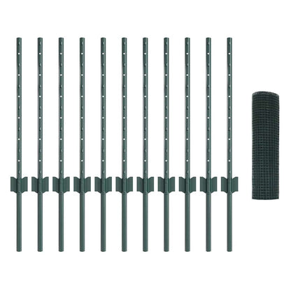 Fence with Post Green