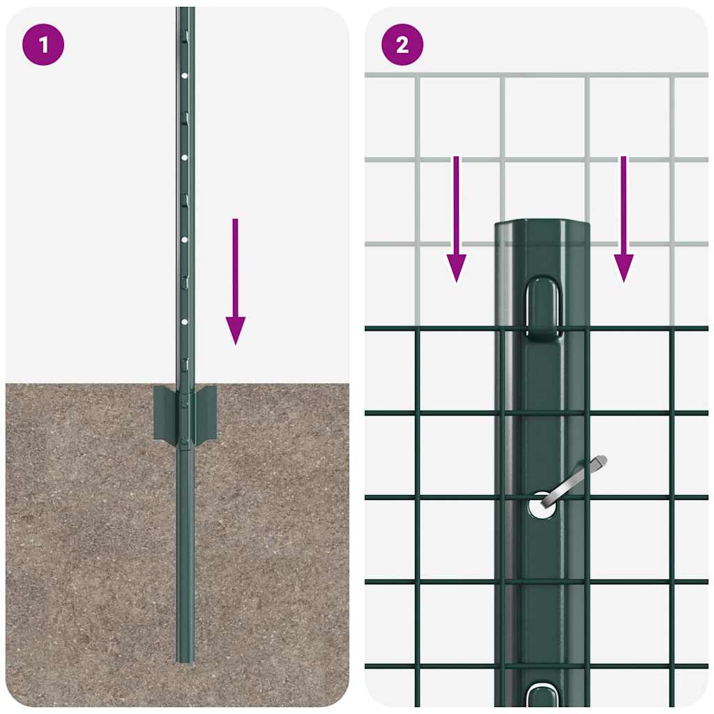 Welded Wire Fence with Post 25 x 0.5 m (W x H)