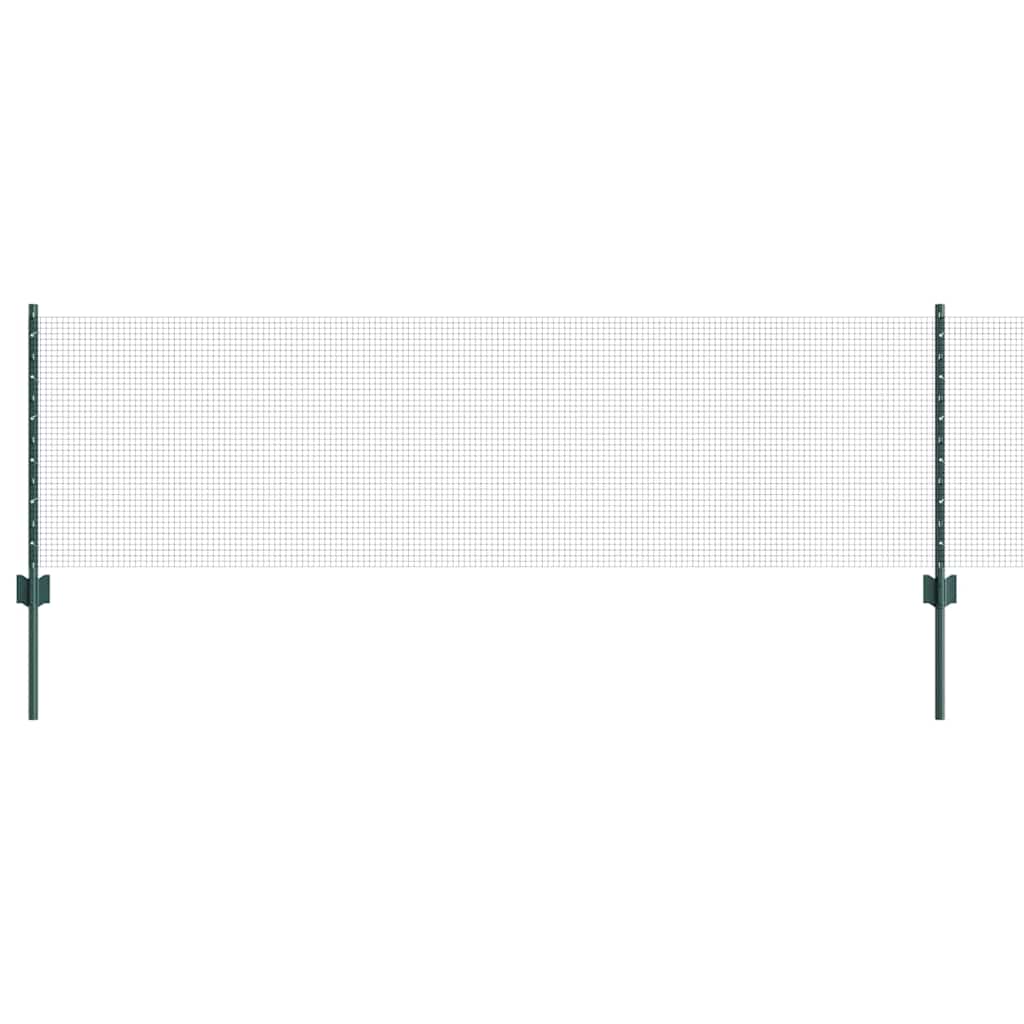 Welded Wire Fence with Post 25 x 0.6 m (W x H) PVC-Coated Steel
