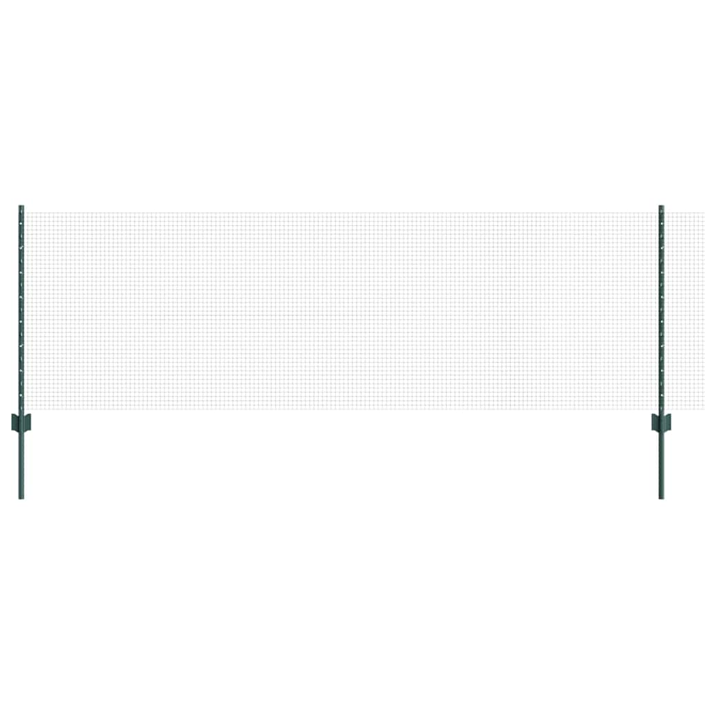 Welded Wire Fence with Post 25 x 0.8 m (W x H) PVC-Coated Steel
