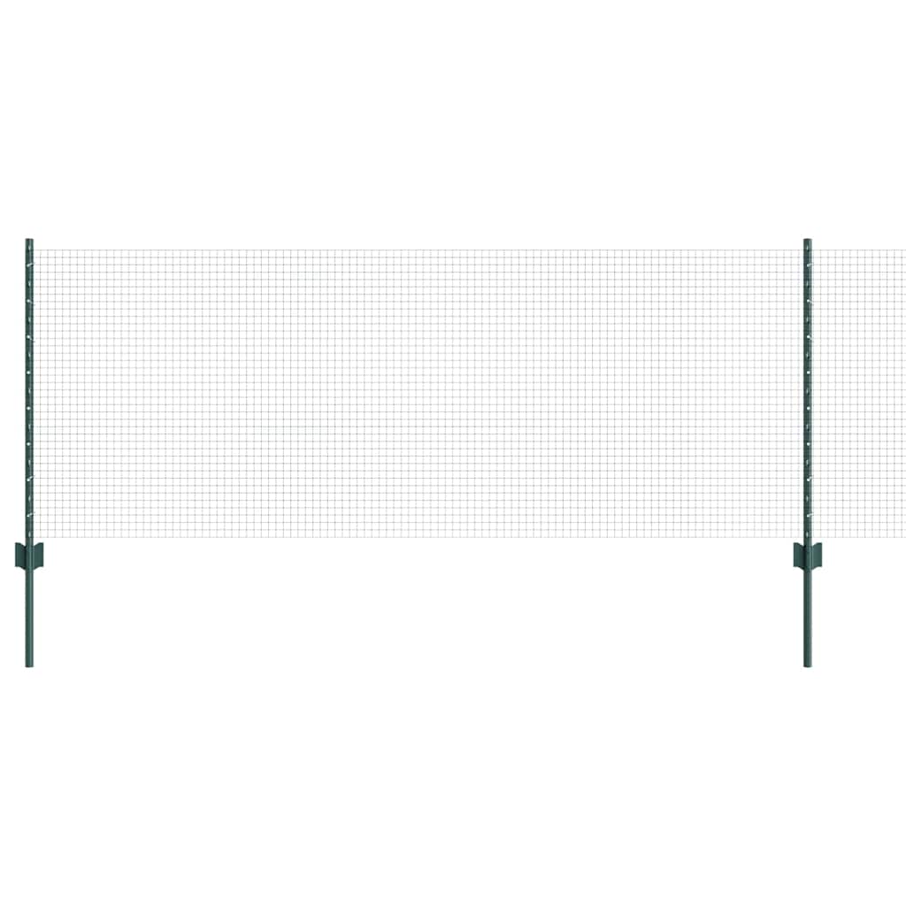 Welded Wire Fence with Post 25 x 0.8 m (W x H) PVC-Coated Steel