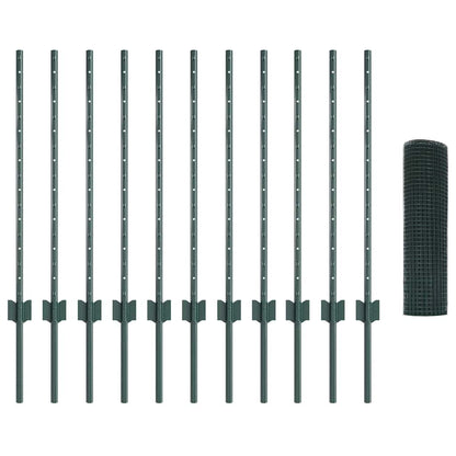 Fence with Post Green