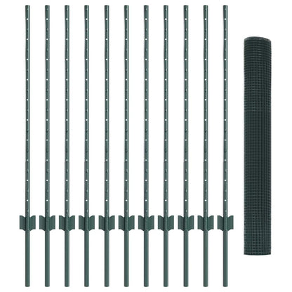 Fence with Post Green