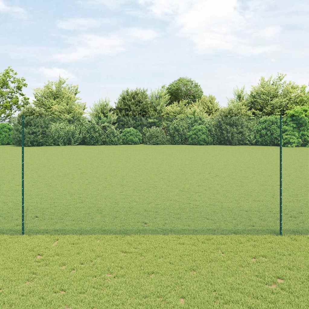Welded Wire Fence with Post 25 x 1.4 m (W x H) PVC-Coated Steel