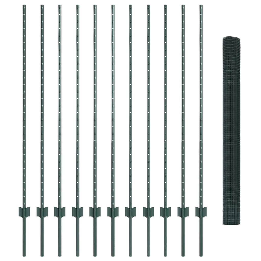 Fence with Post Green