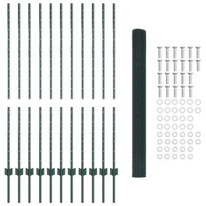 Fence with Post Green