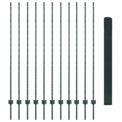 Fence with Post Green