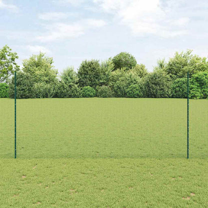 Welded Wire Fence with Post 25 x 1.6 m (W x H) PVC-Coated Steel