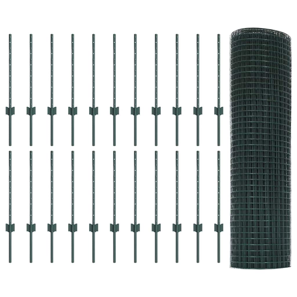 Fence with Post Green