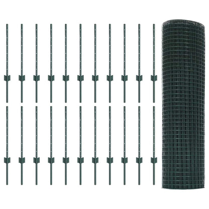 Fence with Post Green