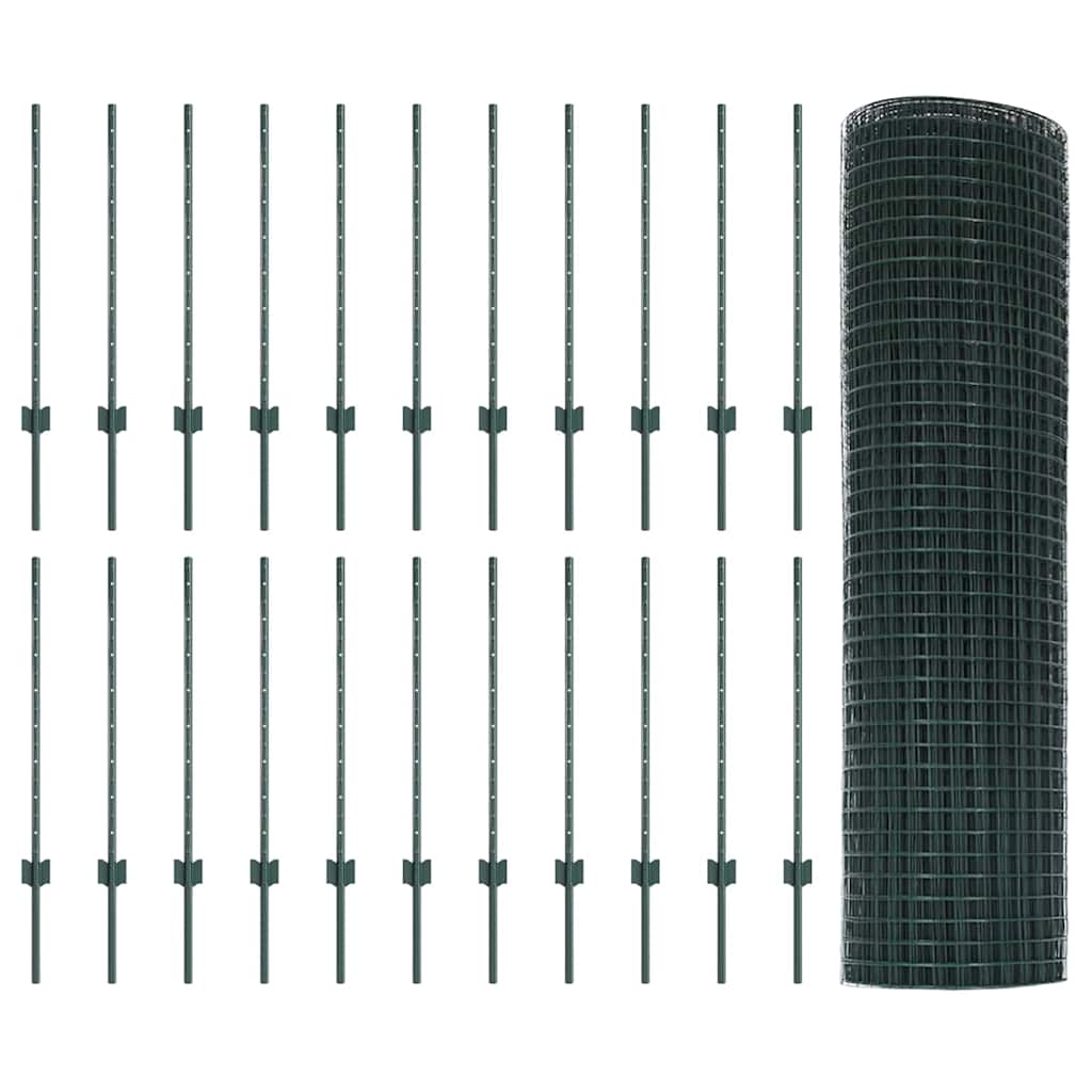 Fence with Post Green