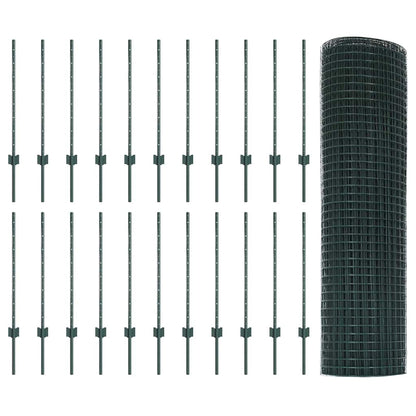 Fence with Post Green