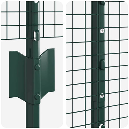 Fence with Post Green 1 x 50 m Steel and PVC