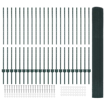 Fence with Post Green