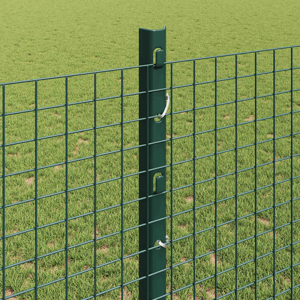 Fence with Post Green 1.2 x 50 m Steel and PVC
