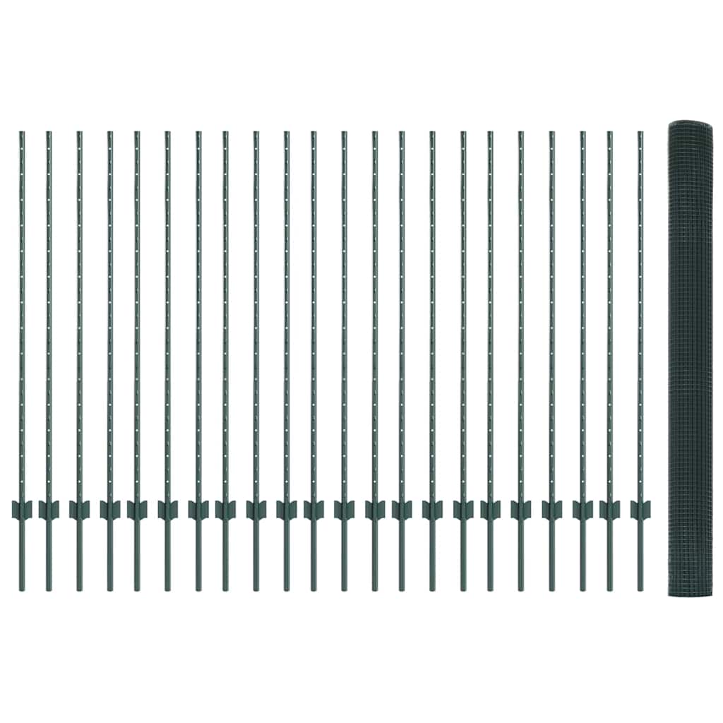 Fence with Post Green