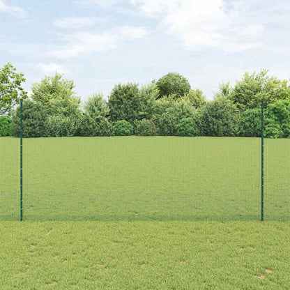 Fence with Post Green 1.5 x 50 m Steel and PVC