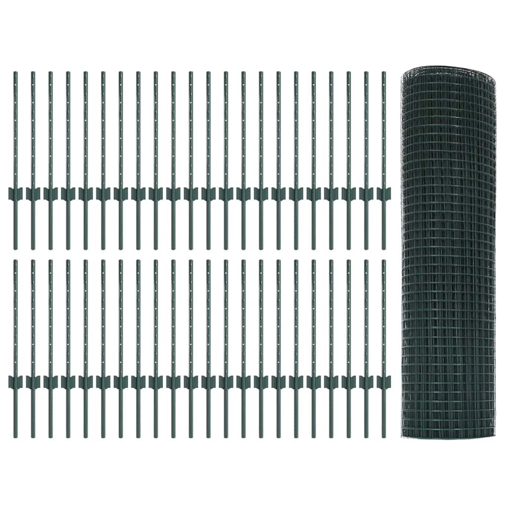 Welded Wire Fence with Post 100 x 0.5 m (W x H)