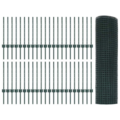 Fence with Post Green