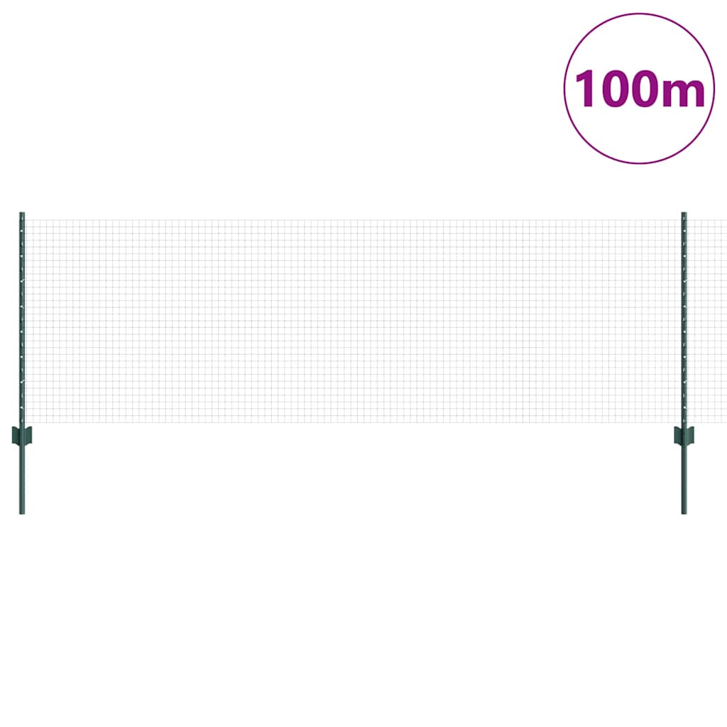 Welded Wire Fence with Post 100 x 0.8 m (W x H)