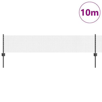 Welded Wire Fence with Post 10 x 0.4 m (W x H) PVC-Coated Steel