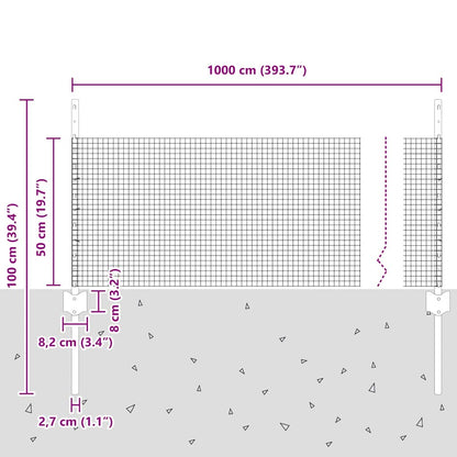 Fence with Post Grey