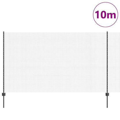 Welded Wire Fence with Post 10 x 1.4 m (W x H) PVC-Coated Steel