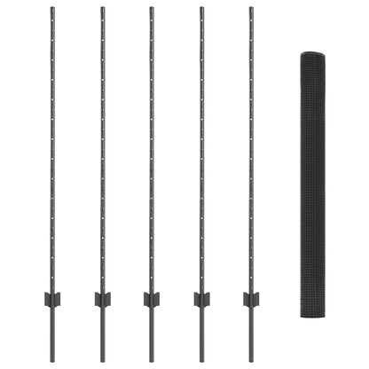 Fence with Post Grey