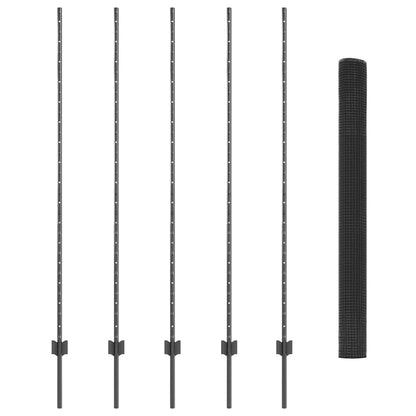 Fence with Post Grey