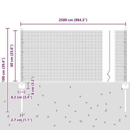 Fence with Post Grey