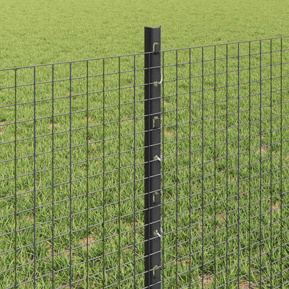 Welded Wire Fence with Post 25 x 0.6 m (W x H) PVC-Coated Steel