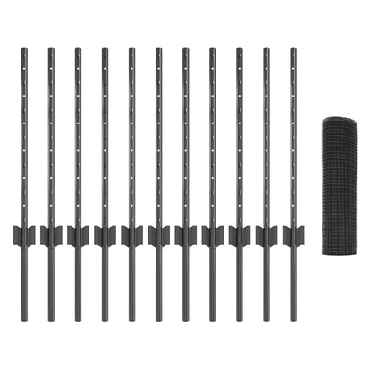 Fence with Post Grey