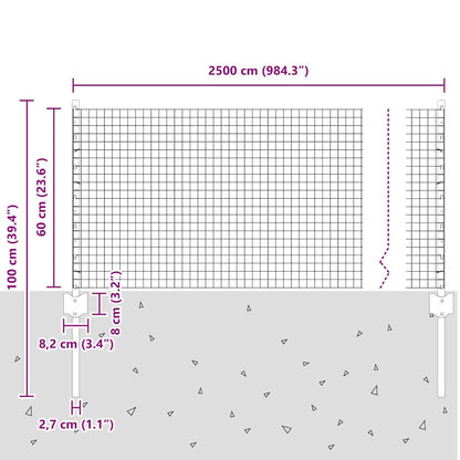 Fence with Post Grey