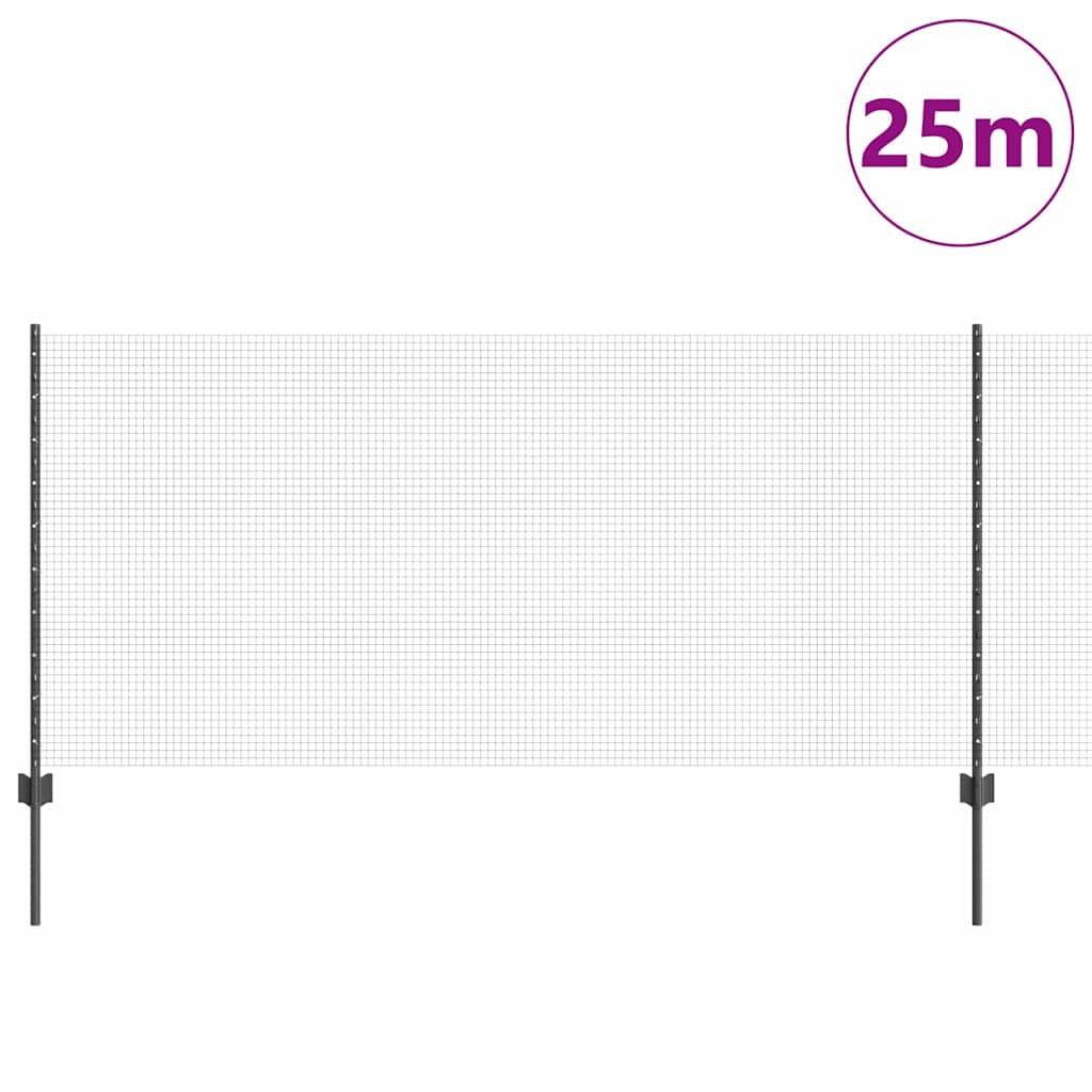 Welded Wire Fence with Post 25 x 1 m (W x H)