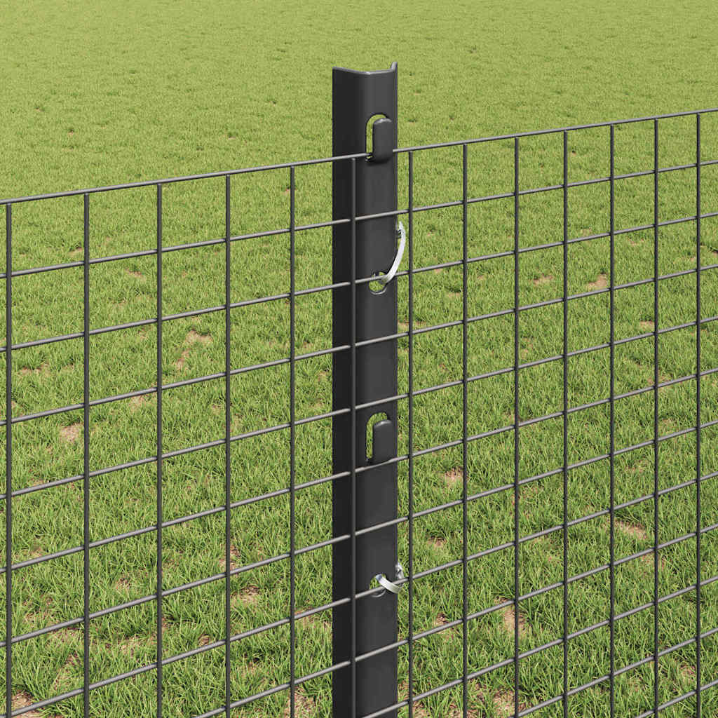 Welded Wire Fence with Post 25 x 1.2 m (W x H) PVC-Coated Steel