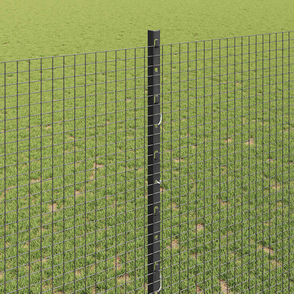 Welded Wire Fence with Post 25 x 1.4 m (W x H) PVC-Coated Steel
