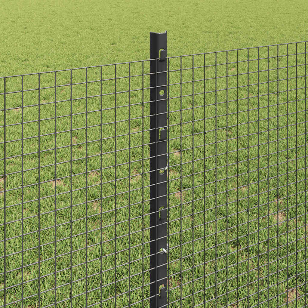 Welded Wire Fence with Post 50 x 0.8 m (W x H) PVC-Coated Steel