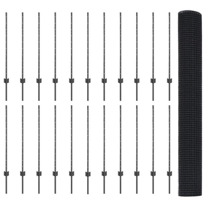 Fence with Post Grey