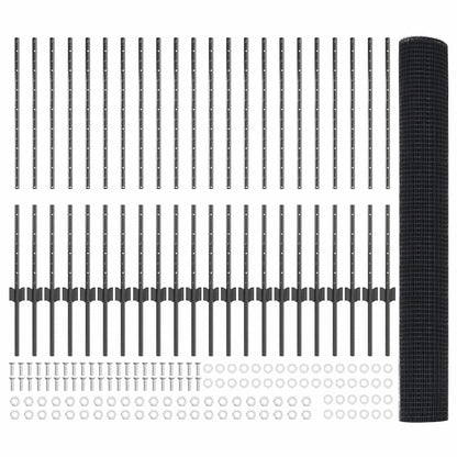 Fence with Post Grey