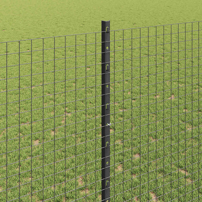Fence with Post Grey 1.4 x 50 m Steel and PVC