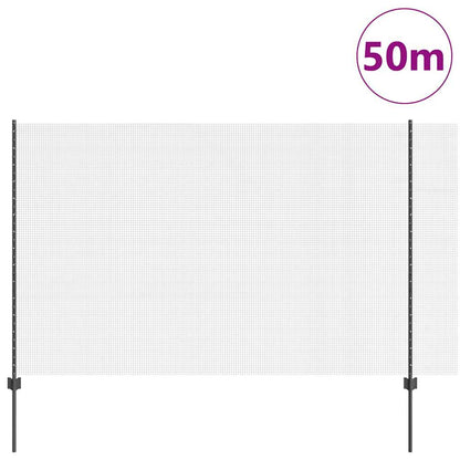 Welded Wire Fence with Post 50 x 1.5 m (W x H) PVC-Coated Steel