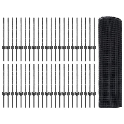 Welded Wire Fence with Post 100 x 0.5 m (W x H)
