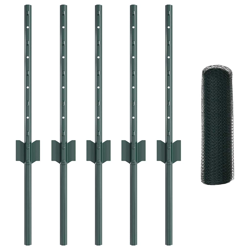 Fence with Post Green